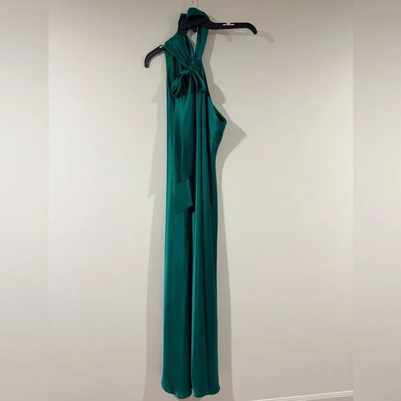 Worn 1x. Galvan evening dress. Forest green. US 8. Shows normal signs of wear. - Picture 3 of 10